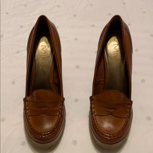 MIA-Kayte-Size-8 Platform-Camel-Loafers-